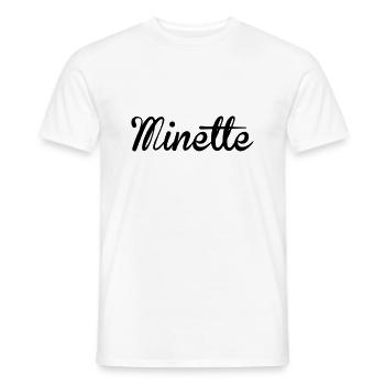 Minette - T-shirt homme - blanc - Devant - AI Model Male 178 dark (178cm)
