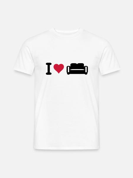 I love coffee - Men's T-Shirt - white