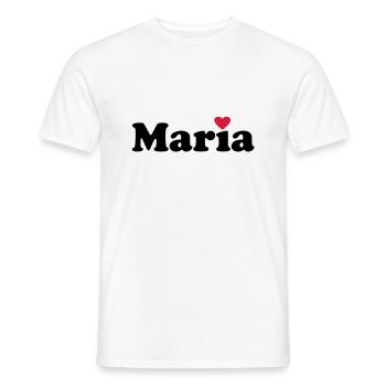 Maria - T-shirt homme - blanc - Devant - AI Model Male 178 dark (178cm)