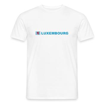 Luxembourg et drapeau - T-shirt homme - blanc - Devant - AI Model Male 178 dark (178cm)