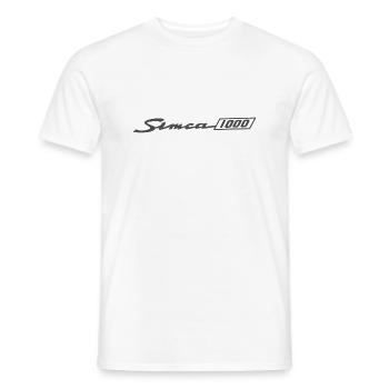 simca 1000 - Men's T-Shirt - white - Front - AI Model Male 178 dark (178cm)