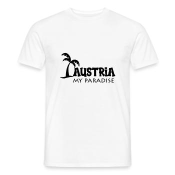 mon Paradis autriche - T-shirt homme - blanc - Devant - AI Model Male 178 dark (178cm)