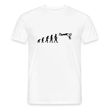 Evolution BMX Cascade - T-shirt homme - blanc - Devant - AI Model Male 178 dark (178cm)