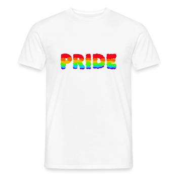 PRIDE LGBTQ+ SLOGAN - Männer T-Shirt - Weiß - Vorne - AI Model Male 178 dark (178cm)