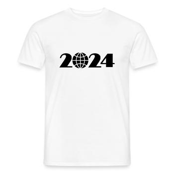 Globe 2024, World Tour 2024 - Men's T-Shirt - white - Front - AI Model Male 178 dark (178cm)