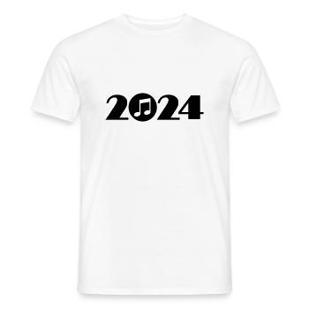Musiknote 2024, Musikverein 2024, École de musique 2024 - T-shirt homme - blanc - Devant - AI Model Male 178 dark (178cm)