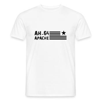 AH 64 Apache USA - Männer T-Shirt - Weiß - Vorne - AI Model Male 178 dark (178cm)