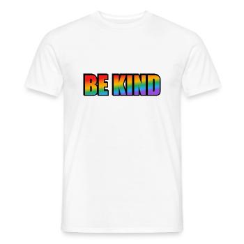 Sei freundlich Regenbogen - Männer T-Shirt - Weiß - Vorne - AI Model Male 178 dark (178cm)