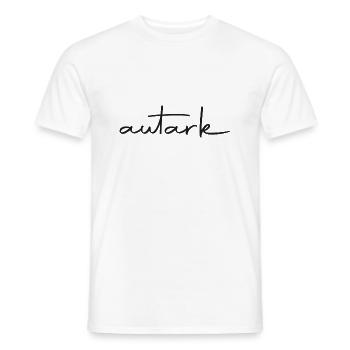 autarkic - Men's T-Shirt - white - Front - AI Model Male 178 dark (178cm)