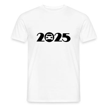 Voyage 2025, Road Trip 2025, Vacances 2025 - T-shirt homme - blanc - Devant - AI Model Male 178 dark (178cm)