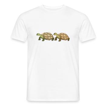 Tortues - T-shirt homme - blanc - Devant - AI Model Male 178 dark (178cm)
