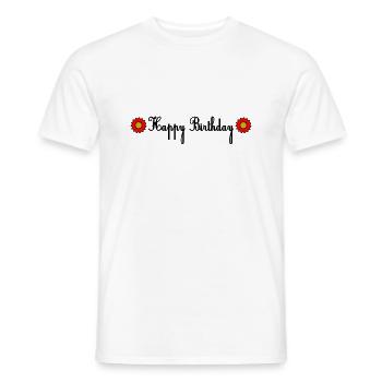 JAHRESTAG. ALLES GUTE ZUM GEBURTSTAG!. ALLES GUTE ZUM GEBURTSTAG!. - Männer T-Shirt - Weiß - Vorne - AI Model Male 178 dark (178cm)