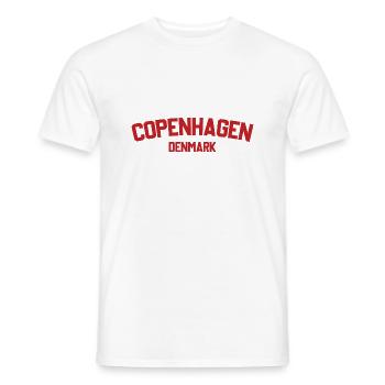 Copenhague Danemark - T-shirt homme - blanc - Devant - AI Model Male 178 dark (178cm)