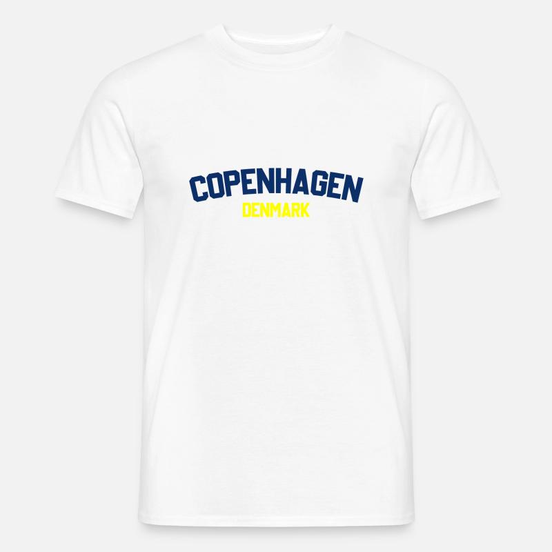 København Danmark - Mænd T-shirt - hvid