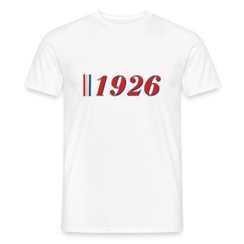 Year 1926 - Men's T-Shirt - white - Front - AI Model Male 178 dark (178cm)