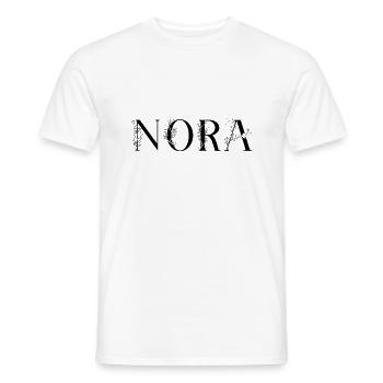 Name - Nora - Men's T-Shirt - white - Front - AI Model Male 178 dark (178cm)