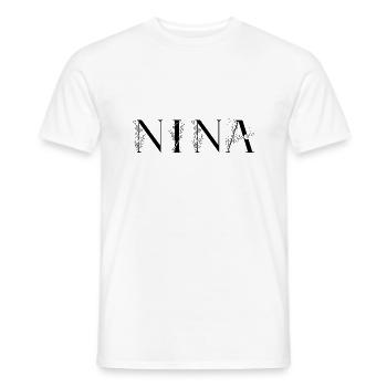 Name - Nina - Männer T-Shirt - Weiß - Vorne - AI Model Male 178 dark (178cm)