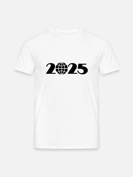 Globus 2025, Weltreise 2025, Weltkugel 2025 - Männer T-Shirt - Weiß