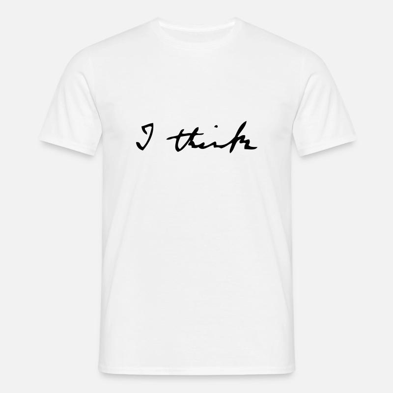 I think - Männer T-Shirt - Weiß