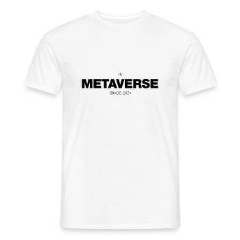 Metaverse depuis 2021 (noir) - T-shirt homme - blanc - Devant - AI Model Male 178 dark (178cm)