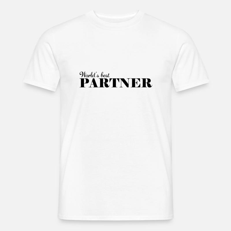 der weltbeste Partner - Männer T-Shirt - Weiß