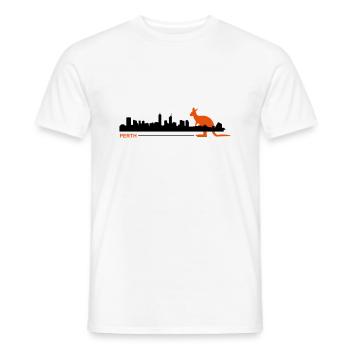perth2 - T-shirt homme - blanc - Devant - AI Model Male 178 dark (178cm)