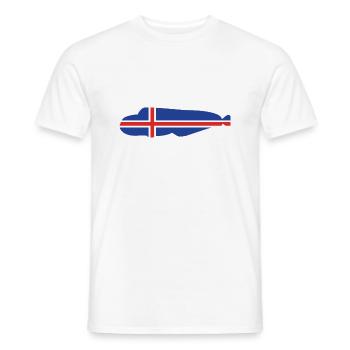Seewolf_Island_umriss - Männer T-Shirt - Weiß - Vorne - AI Model Male 178 dark (178cm)