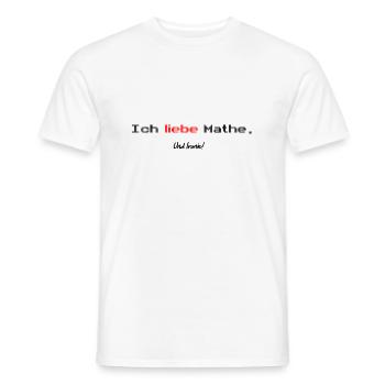 Mathe Ironie Shirt - Männer T-Shirt - Weiß - Vorne - AI Model Male 178 dark (178cm)