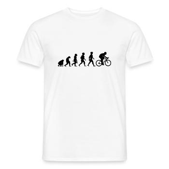 Evolution Fahrrad Radsport Zweirad Sport - Männer T-Shirt - Weiß - Vorne - AI Model Male 178 dark (178cm)
