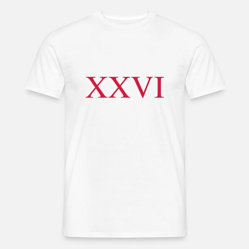 26 - Männer T-Shirt - Weiß