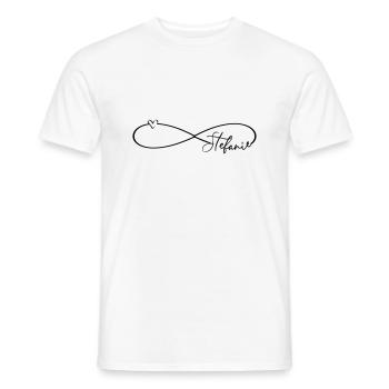 Stefanie Surname First name - Men's T-Shirt - white - Front - AI Model Male 178 dark (178cm)