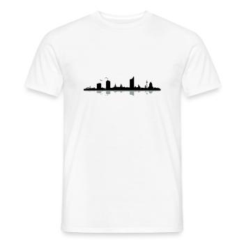 Leipzig Skyline - T-shirt homme - blanc - Devant - AI Model Male 178 dark (178cm)