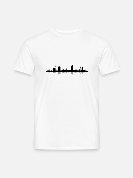 Leipzig Skyline - Männer T-Shirt - Weiß