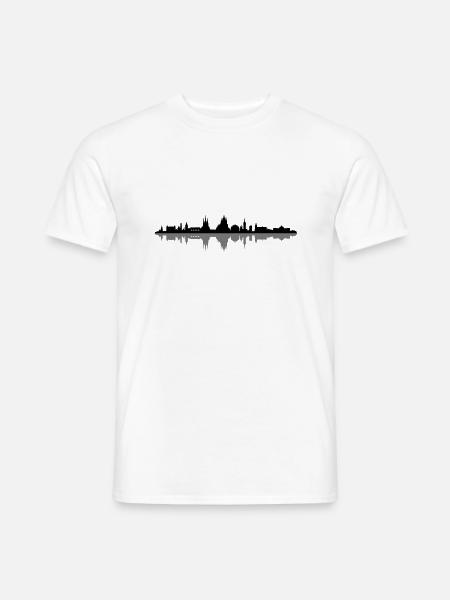 Skyline - Erfurt - Männer T-Shirt - Weiß