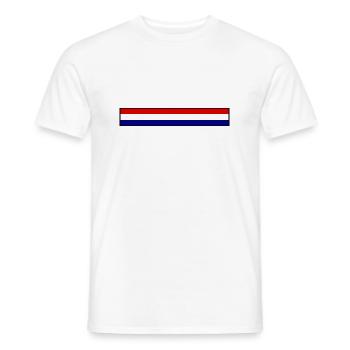Drapeau Hollande - T-shirt homme - blanc - Devant - AI Model Male 178 dark (178cm)