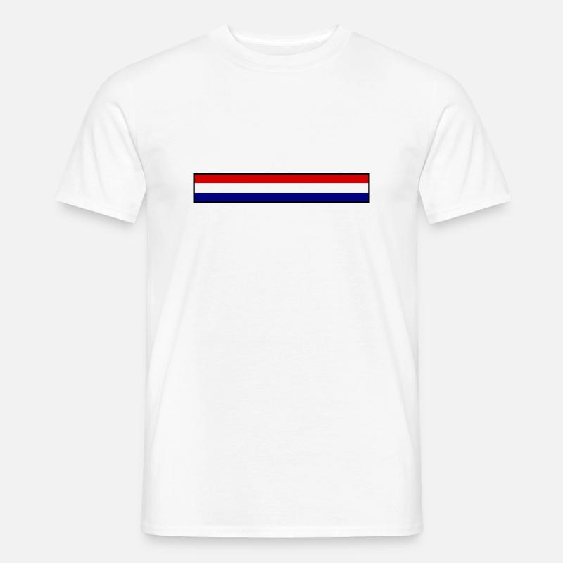 Holland Flagge - Männer T-Shirt - Weiß