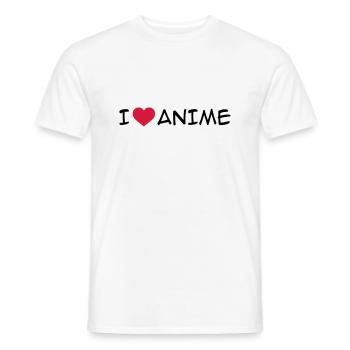 I love anime - Men's T-Shirt - white - Front - AI Model Male 178 dark (178cm)