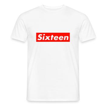 16ème anniversaire cadeau de sixteen - T-shirt homme - blanc - Devant - AI Model Male 178 dark (178cm)