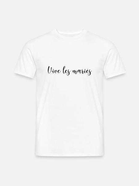 VIVE LES MARIES. JUST MARRIED. VIVE LES MARIES - T-shirt homme - blanc
