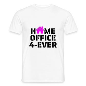 Home Office rose noir - T-shirt homme - blanc - Devant - AI Model Male 178 dark (178cm)