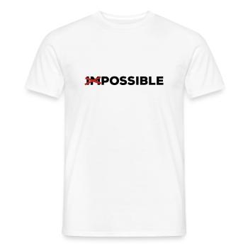 possible possible feasible way out solution Optimist yes - Men's T-Shirt - white - Front - AI Model Male 178 dark (178cm)