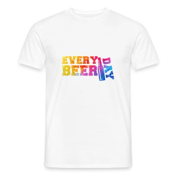 Every Beer Day Funny Party JGA Birthday - Men's T-Shirt - white - Front - AI Model Male 178 dark (178cm)