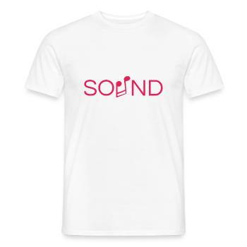 sound music lovers - Men's T-Shirt - white - Front - AI Model Male 178 dark (178cm)