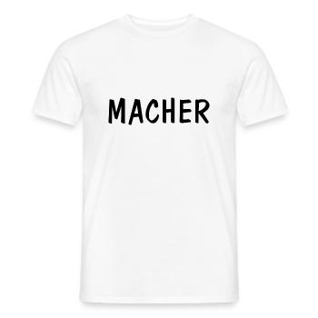 Macher - Jugendwort 2022 - Männer T-Shirt - Weiß - Vorne - AI Model Male 178 dark (178cm)