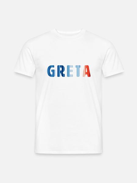 Greta | Warming Stripes - Männer T-Shirt - Weiß