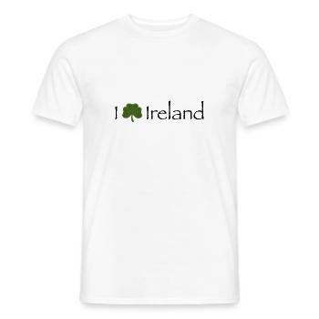 I love Ireland, Irish Shamrock - Men's T-Shirt - white - Front - AI Model Male 178 dark (178cm)