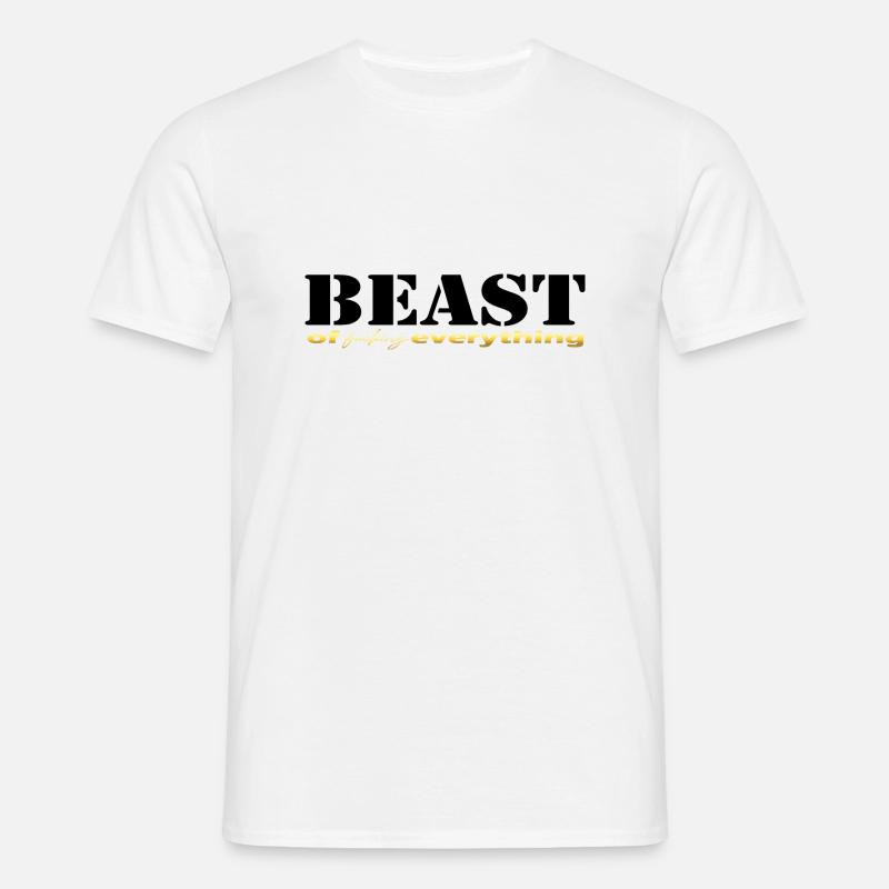 Beast everything black - Men's T-Shirt - white