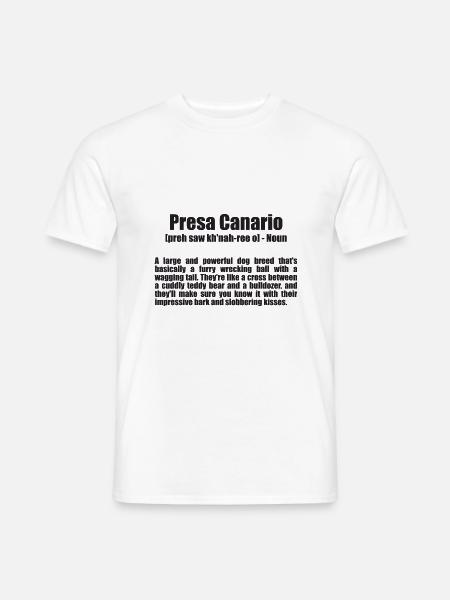 De Presa Canario - Definitie uit het woordenboek - Heren T-shirt - wit