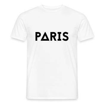 PARIS - Männer T-Shirt - Weiß - Vorne - AI Model Male 178 dark (178cm)