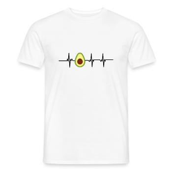 Battement de cœur avocat - T-shirt homme - blanc - Devant - AI Model Male 178 dark (178cm)